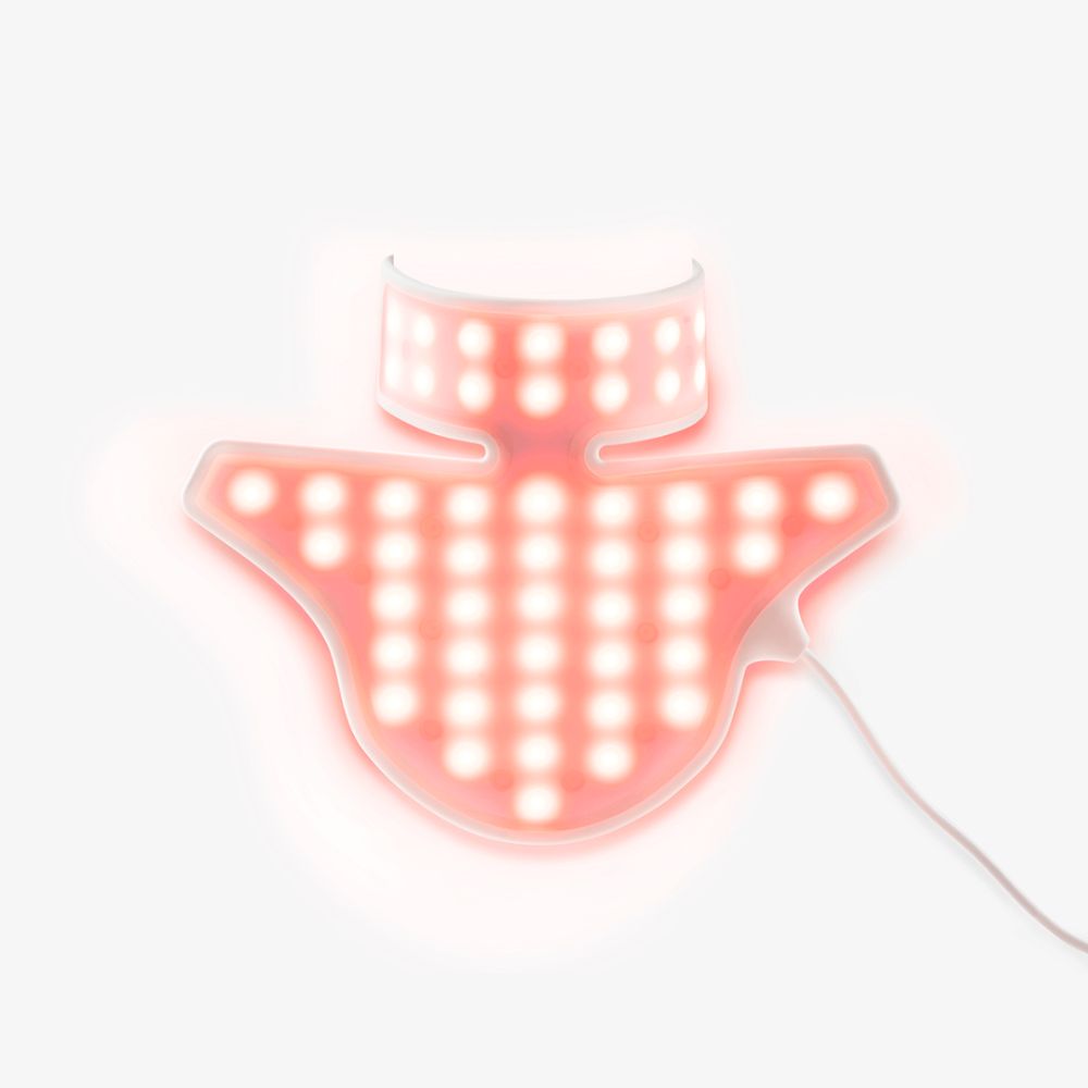 LED ESTHETICS - GLOTECH COLLAR - RED LIGHT NECK & CHEST RENEWAL MASK