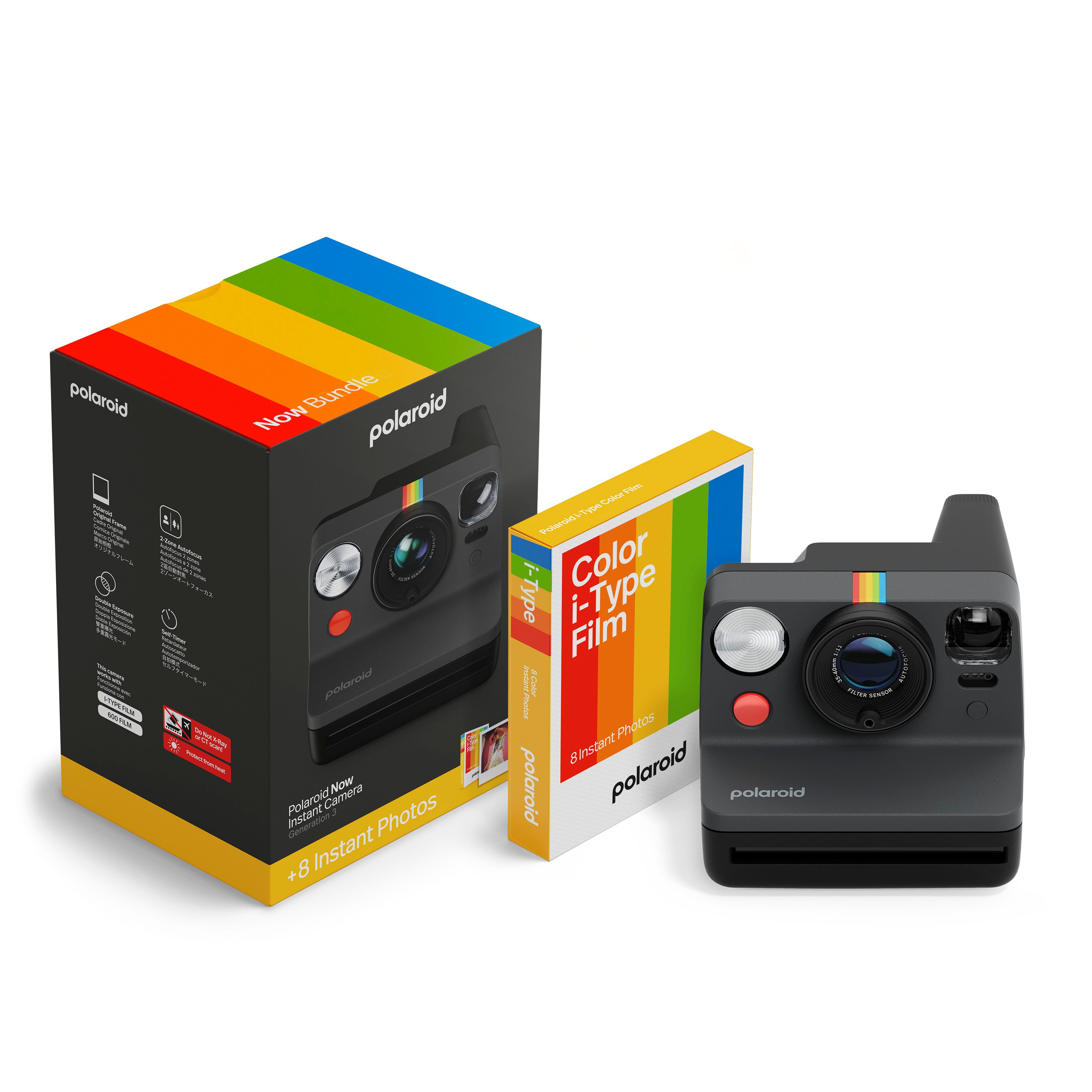POLAROID - NOW GEN 3 BLACK + COLOR FILM BUNDLE (8 PHOTOS)