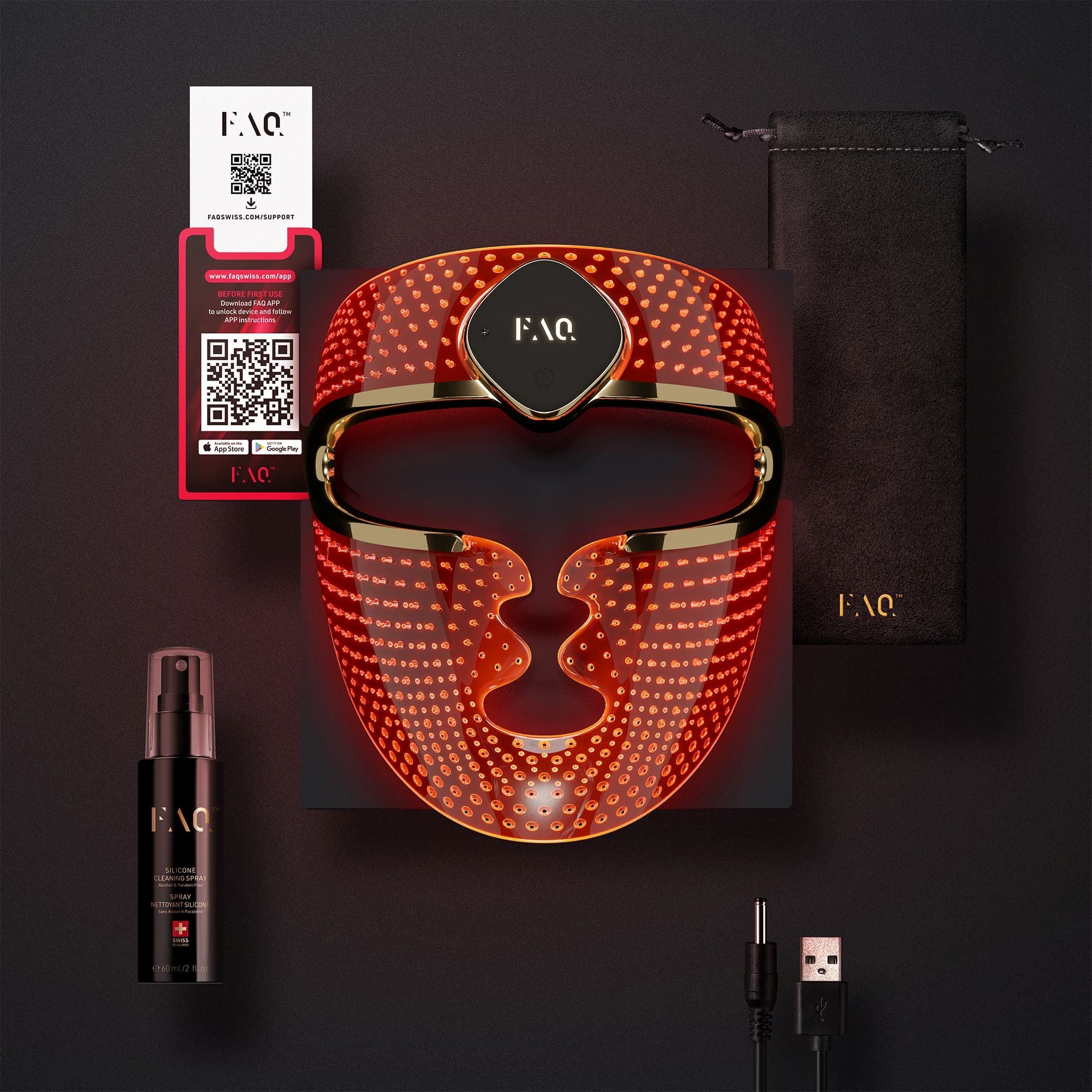 FOREO - FAQ 202 WIRELESS SILICONE LED + NEAR-INFRARED FACE MASK
