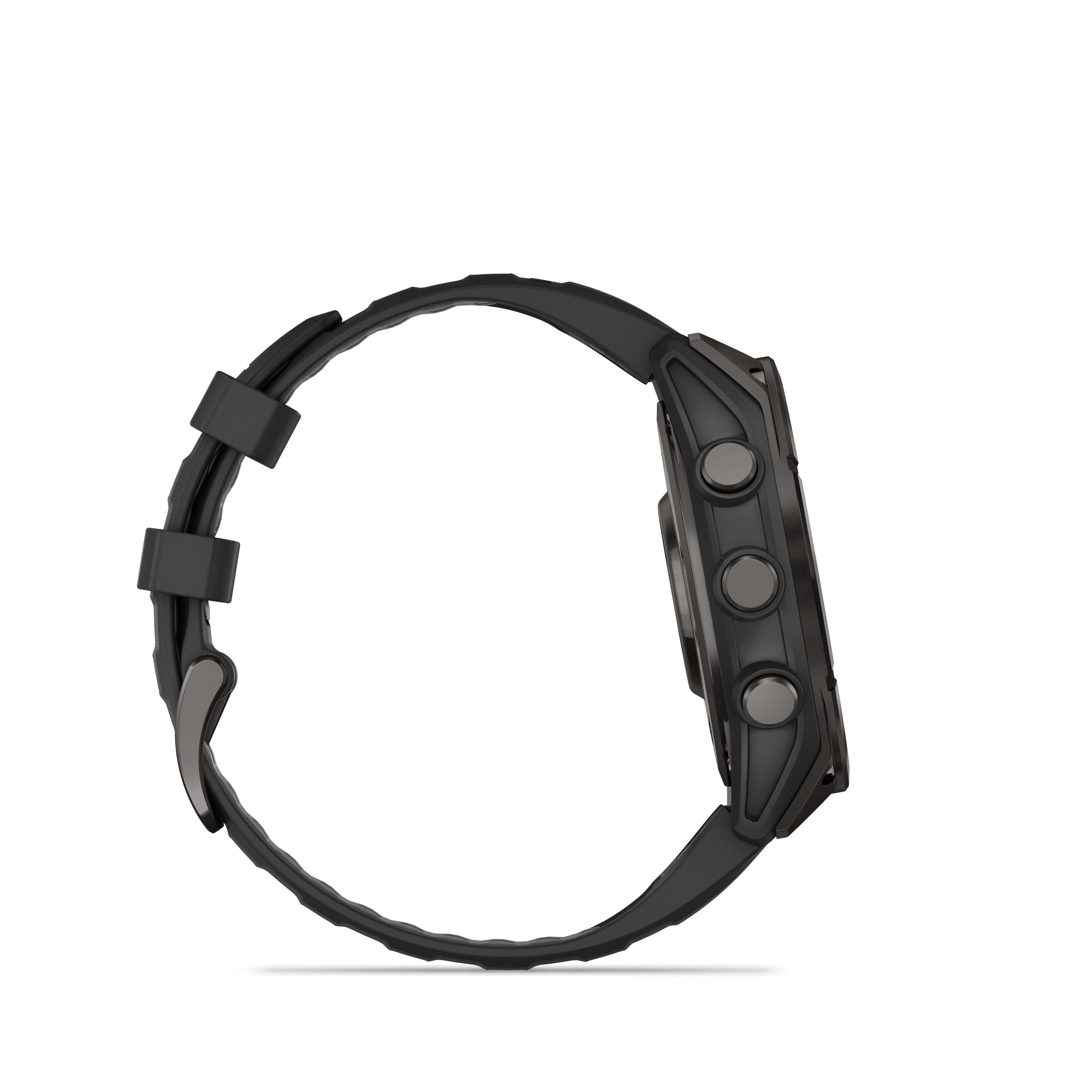 GARMIN - FENIX 8 47 MM, AMOLED SAPPHIRE, CARBON GRAY DLC TITANIUM WITH BLACK/PEBBLE GRAY SILICONE BAND