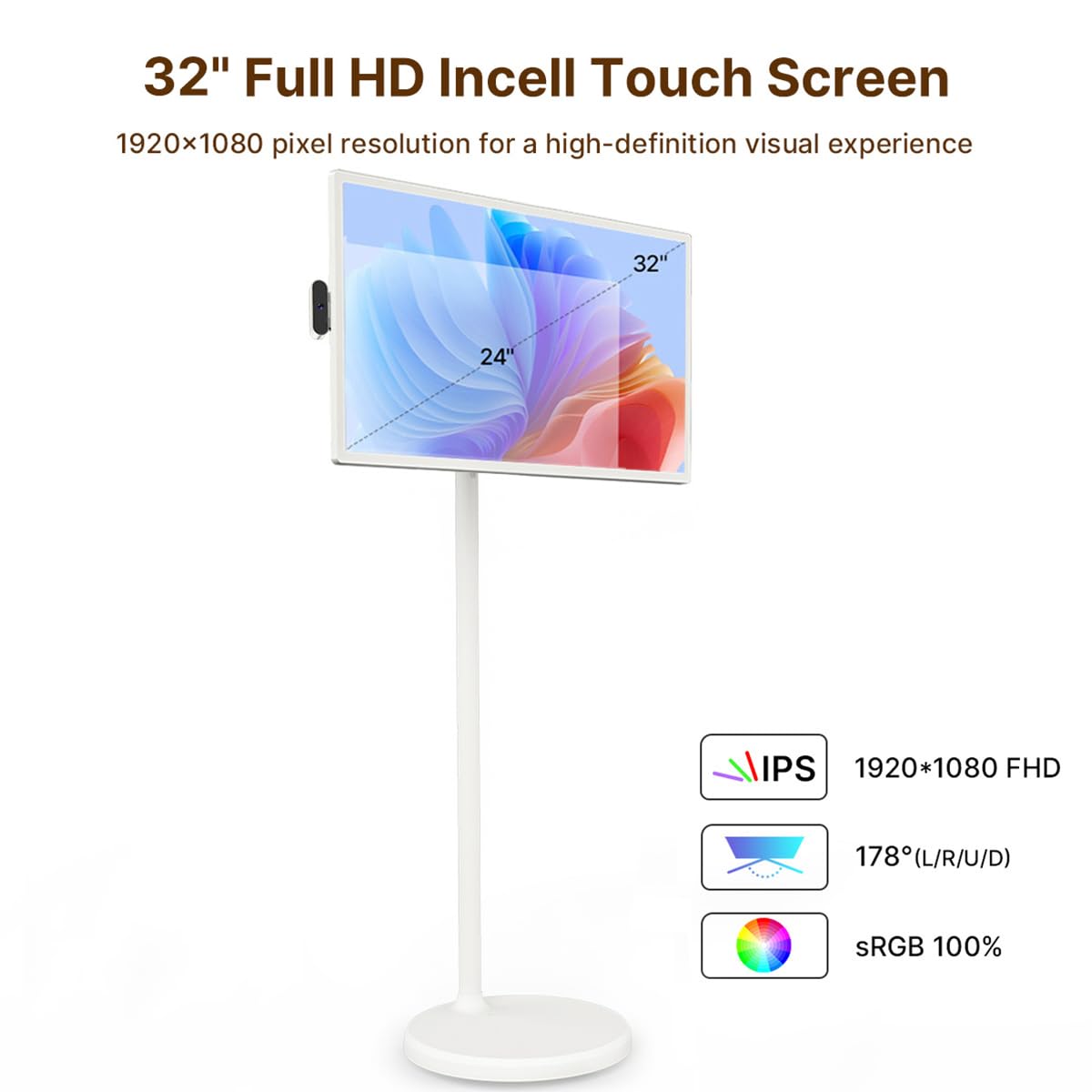 COZYLA 32" ROLLABLE TABLET TV & FAMILY HUB