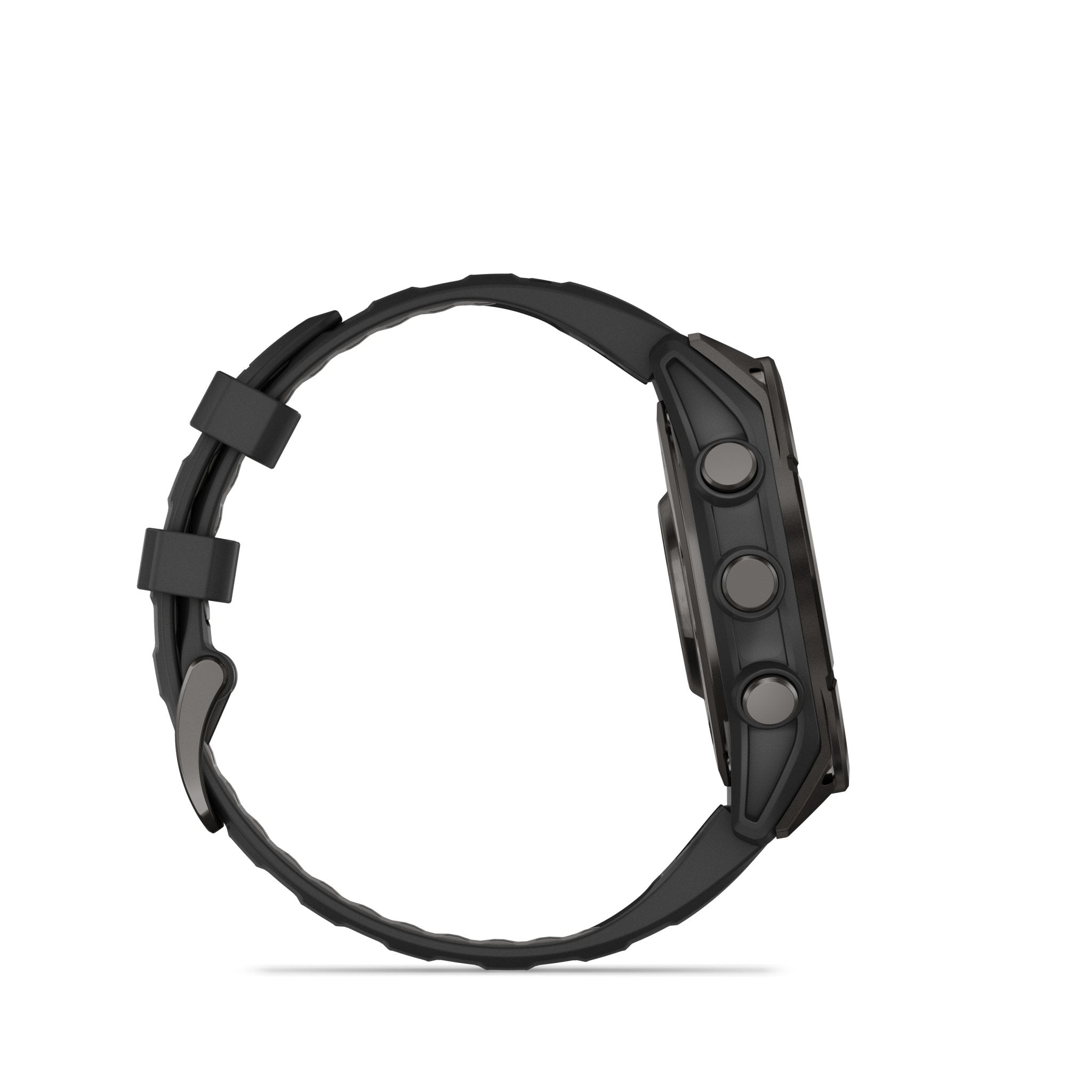 GARMIN - FENIX 8 47 MM, AMOLED SAPPHIRE, CARBON GRAY DLC TITANIUM WITH BLACK/PEBBLE GRAY SILICONE BAND