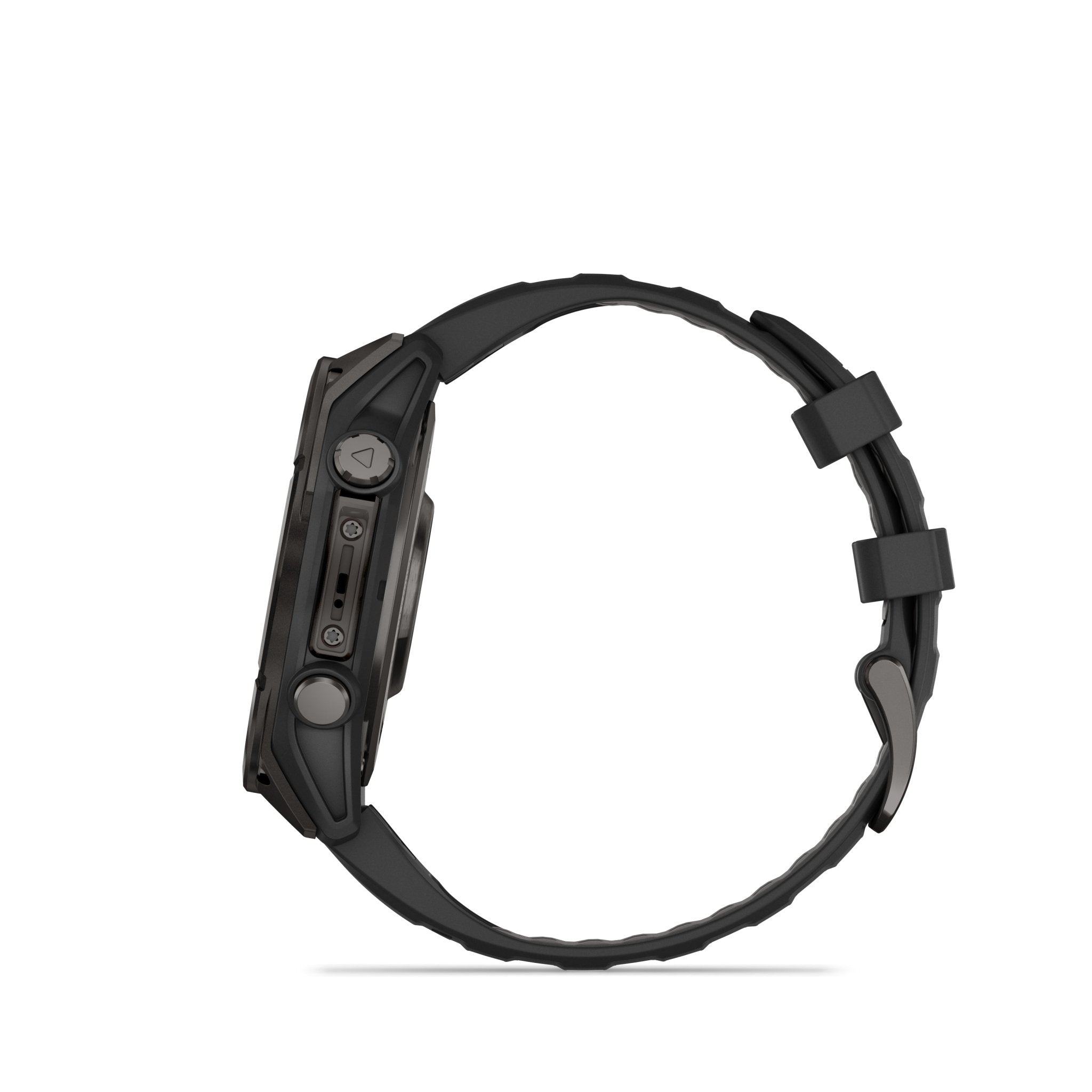GARMIN - FENIX 8 47 MM, AMOLED SAPPHIRE, CARBON GRAY DLC TITANIUM WITH BLACK/PEBBLE GRAY SILICONE BAND