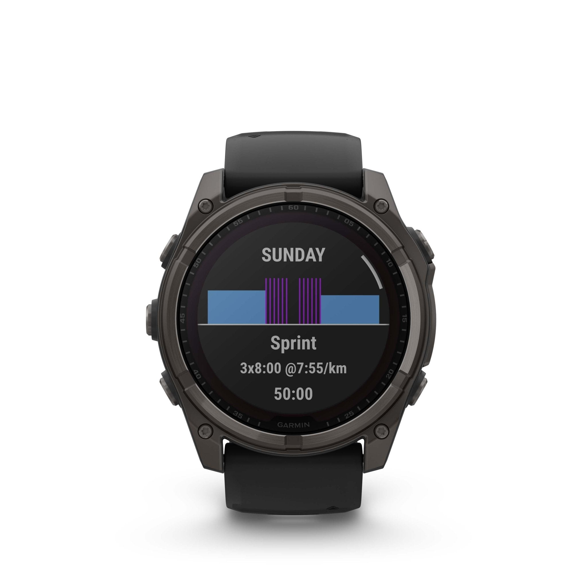 GARMIN - FENIX 8 51 MM, SOLAR SAPPHIRE, CARBON GRAY DLC TITANIUM WITH BLACK/PEBBLE GRAY SILICONE BAND