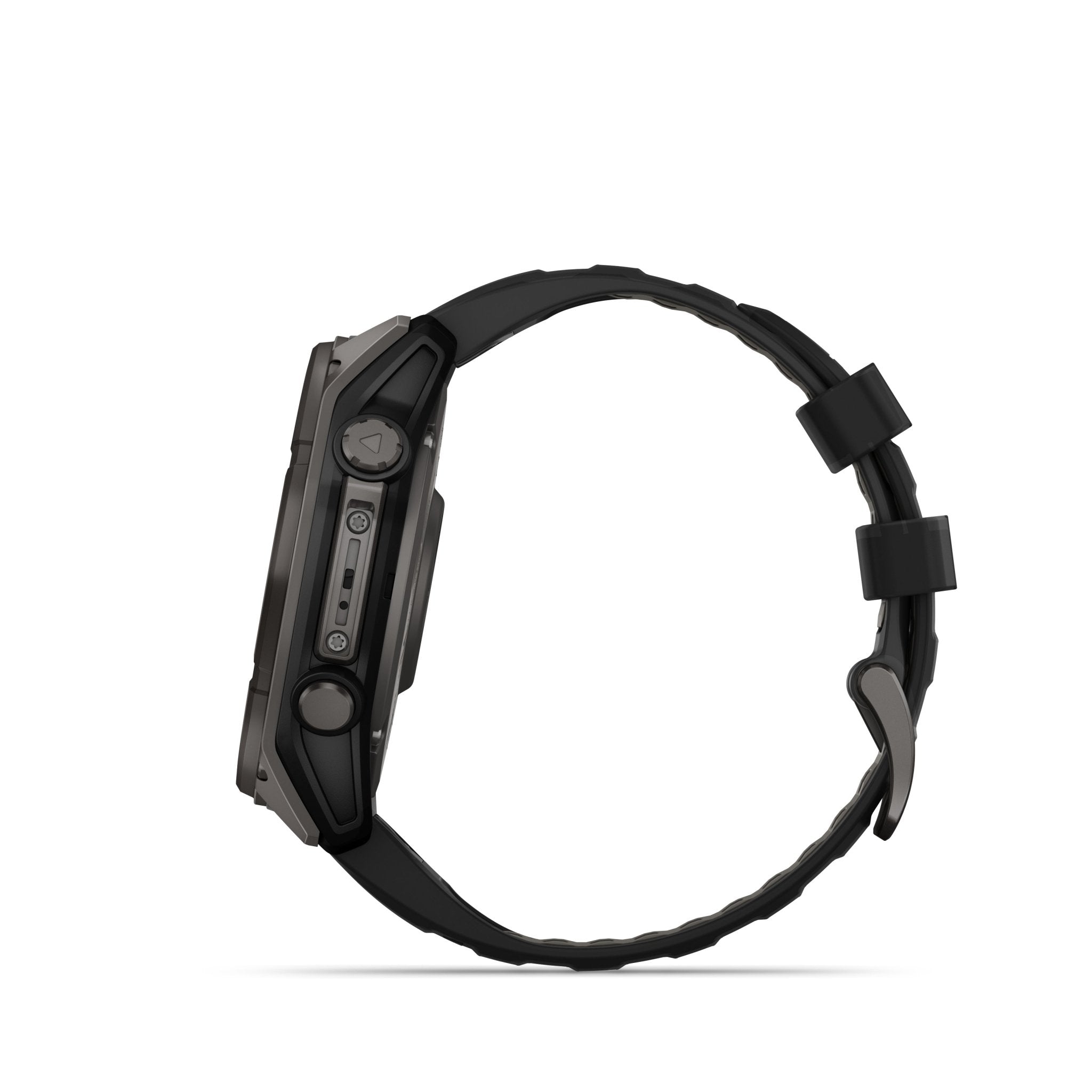GARMIN - FENIX 8 � 51 MM, SOLAR SAPPHIRE, CARBON GRAY DLC TITANIUM WITH BLACK/PEBBLE GRAY SILICONE BAND