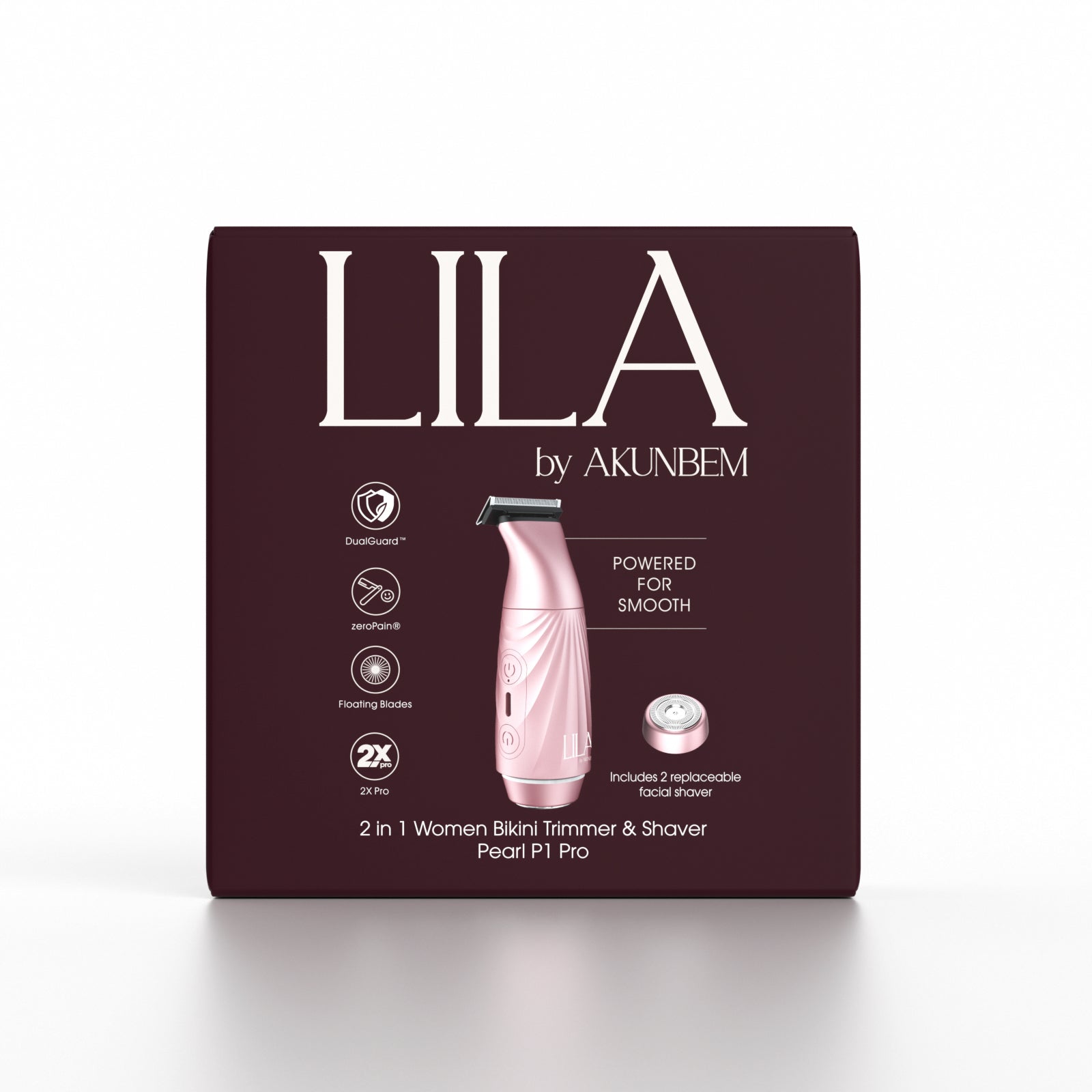 LILA BY AKUNBEM - 2 IN 1 WOMEN BIKINI TRIMMER & SHAVER PEARL P1 PRO/PEARL P1