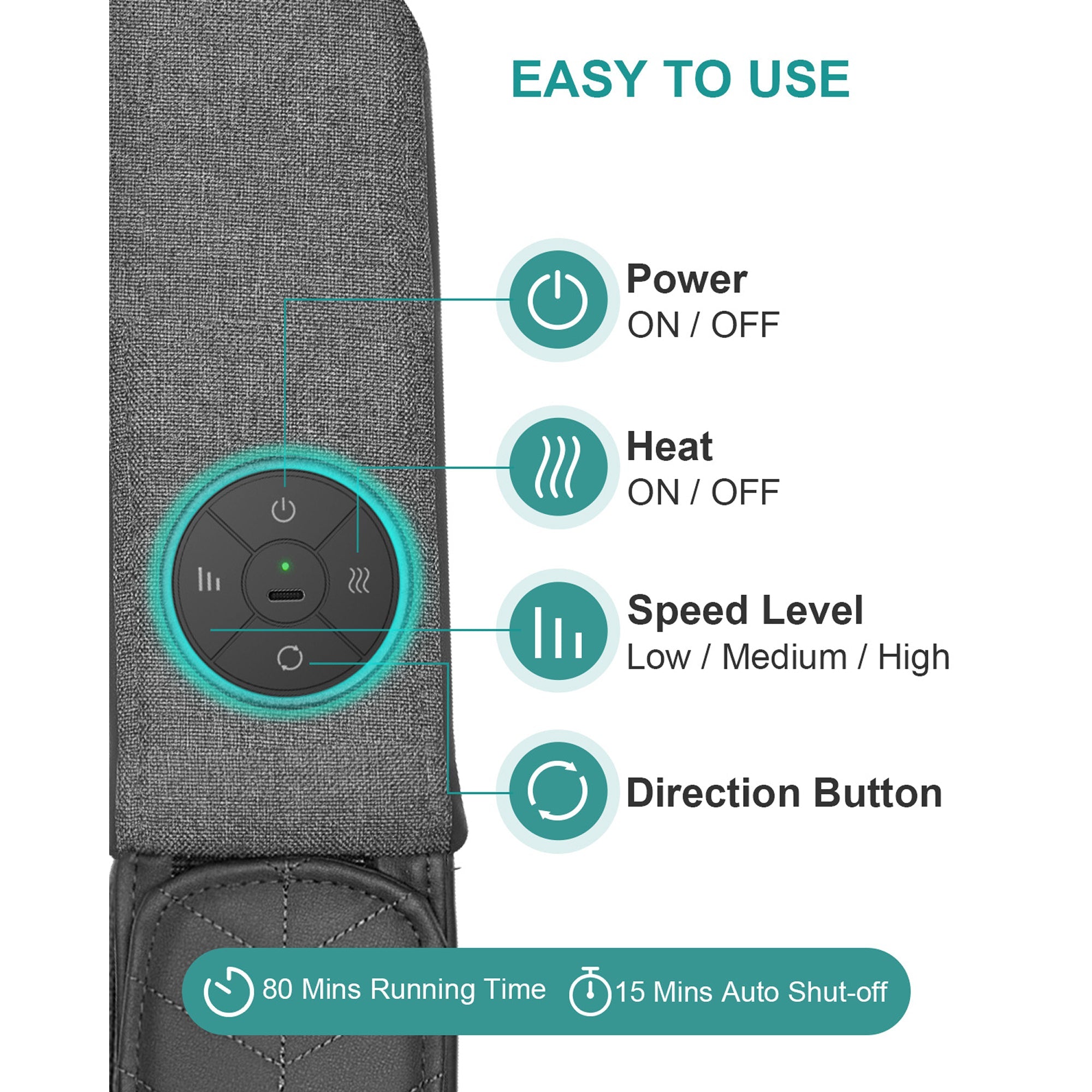 NEKTECK - CORDLESS NECK AND BACK MASSAGER