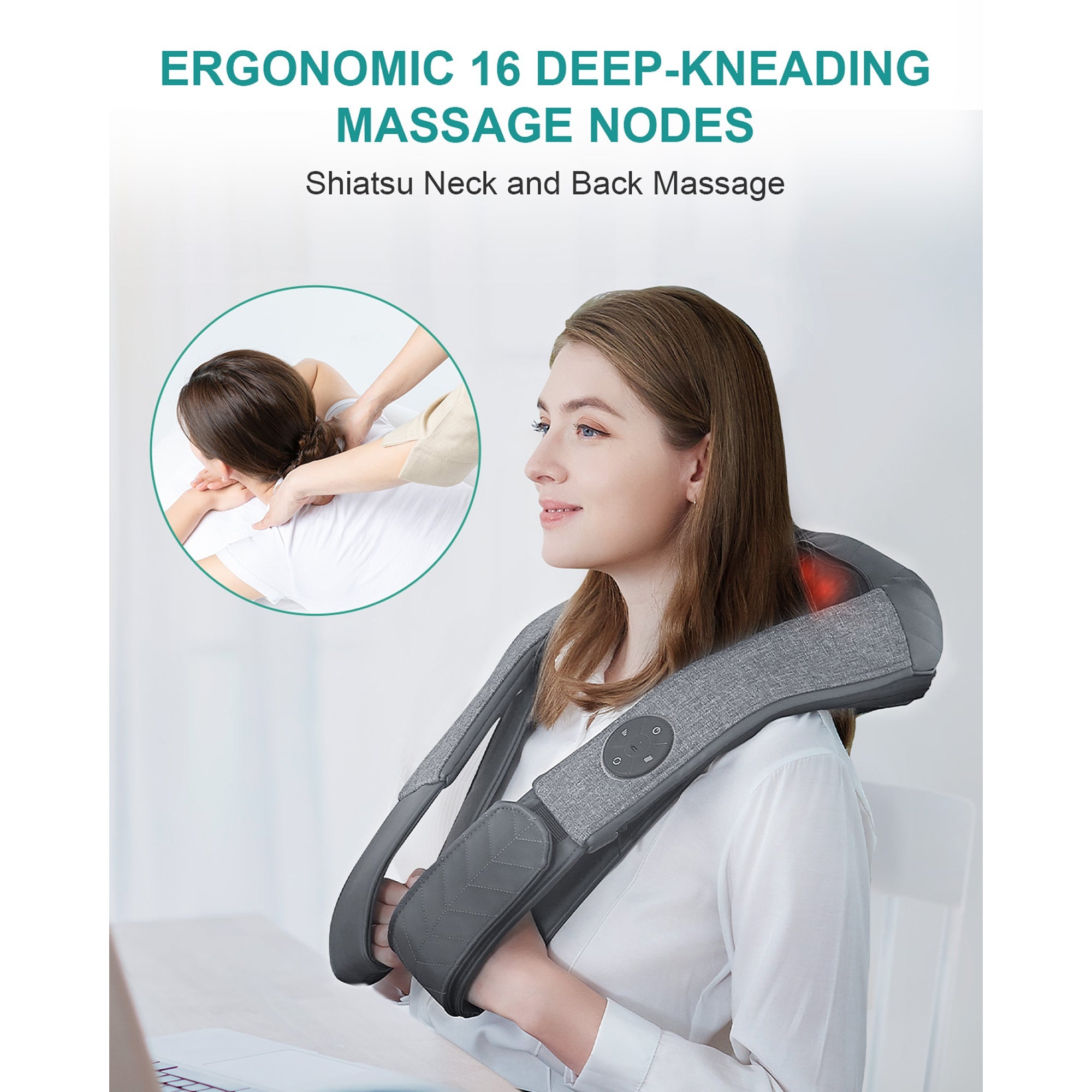NEKTECK - CORDLESS NECK AND BACK MASSAGER