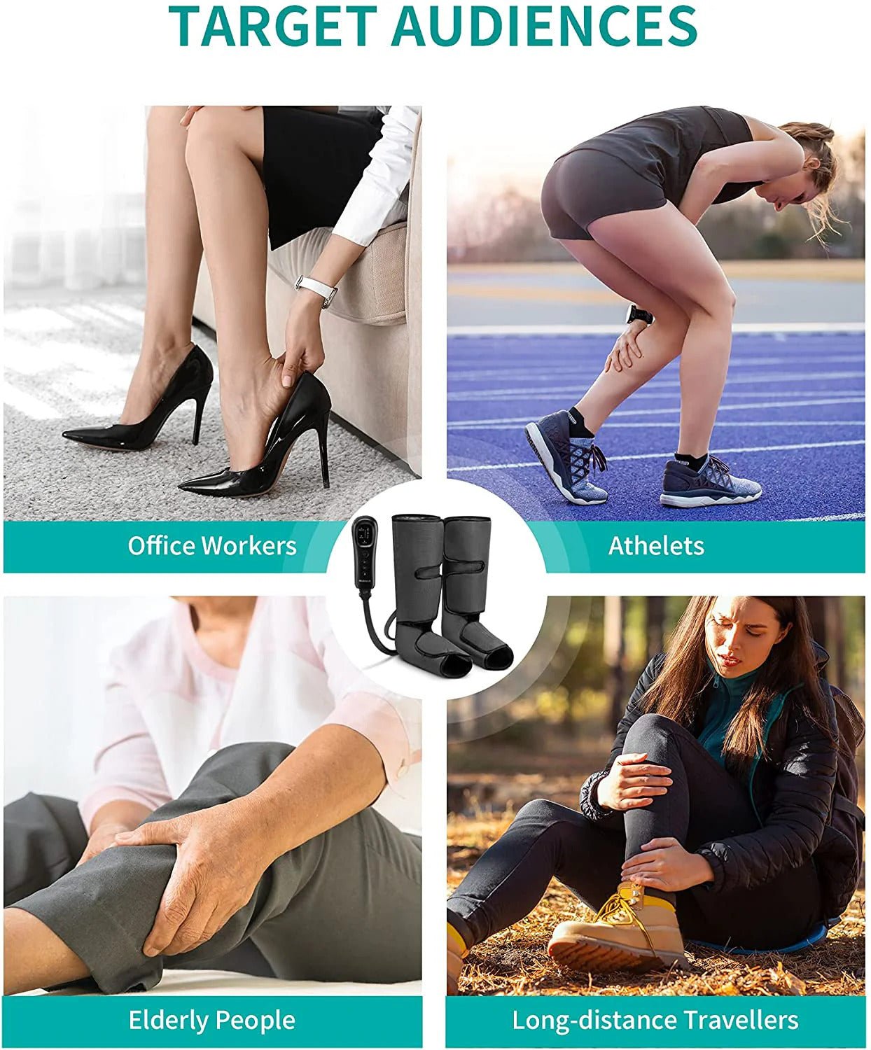 NEKTECK - LEG MASSAGER WITH AIR COMPRESSION
