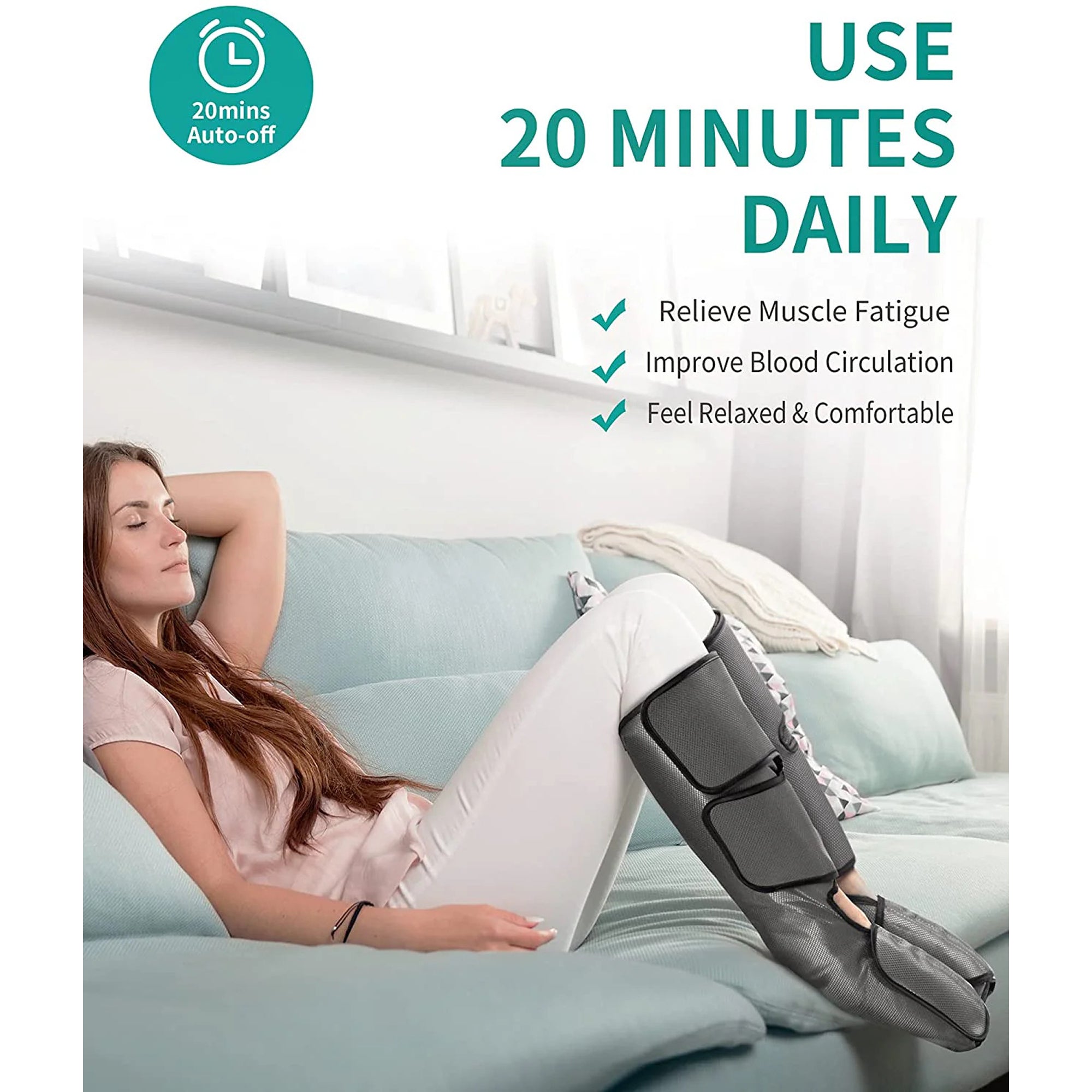 NEKTECK - LEG MASSAGER WITH AIR COMPRESSION