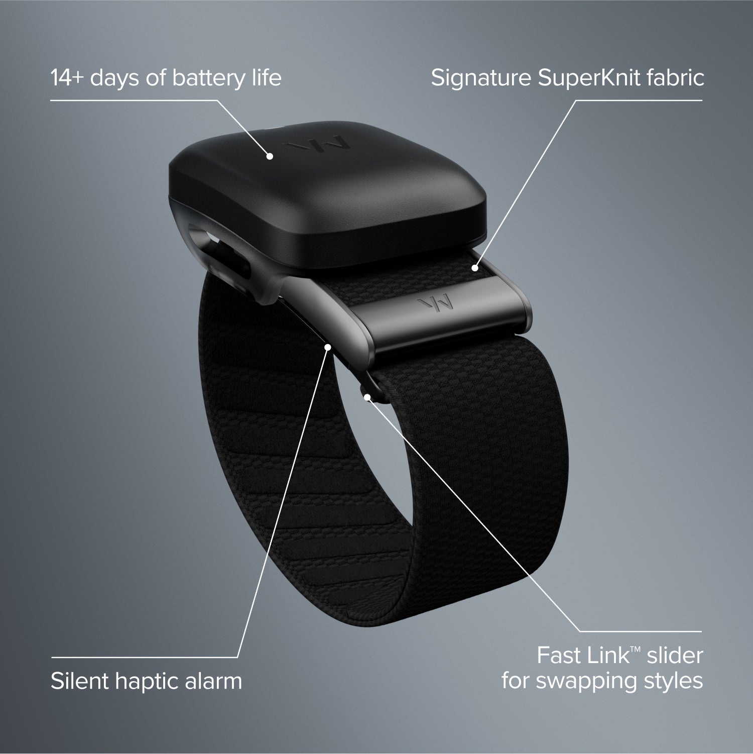 PEAK 12-MONTH MEMBERSHIP 5.0 HEALTH AND FITNESS WEARABLE - OBSIDIAN