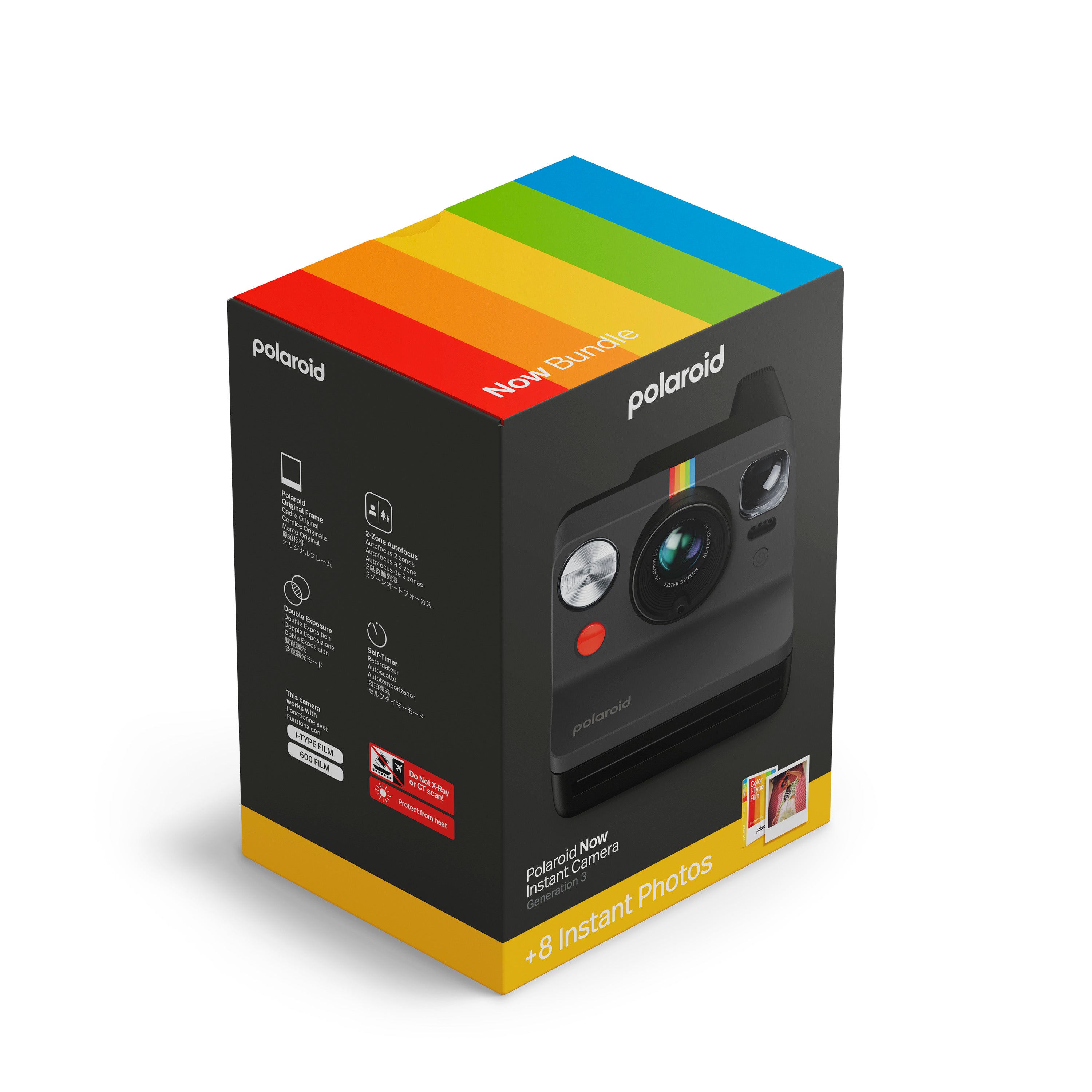 POLAROID - NOW GEN 3 BLACK + COLOR FILM BUNDLE (8 PHOTOS)