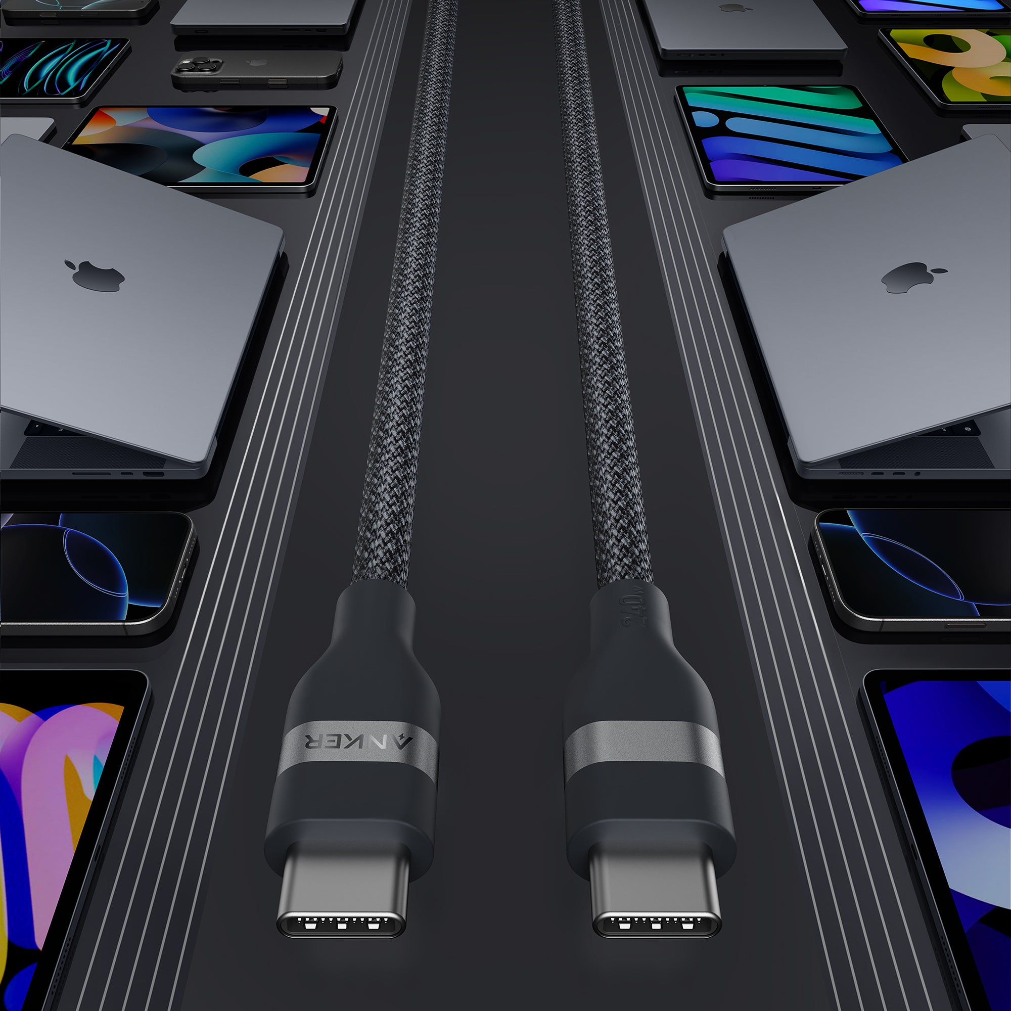 ANKER - USB-C TO USB-C CABLE (3 FT, 240W, UPCYCLED-BRAIDED)