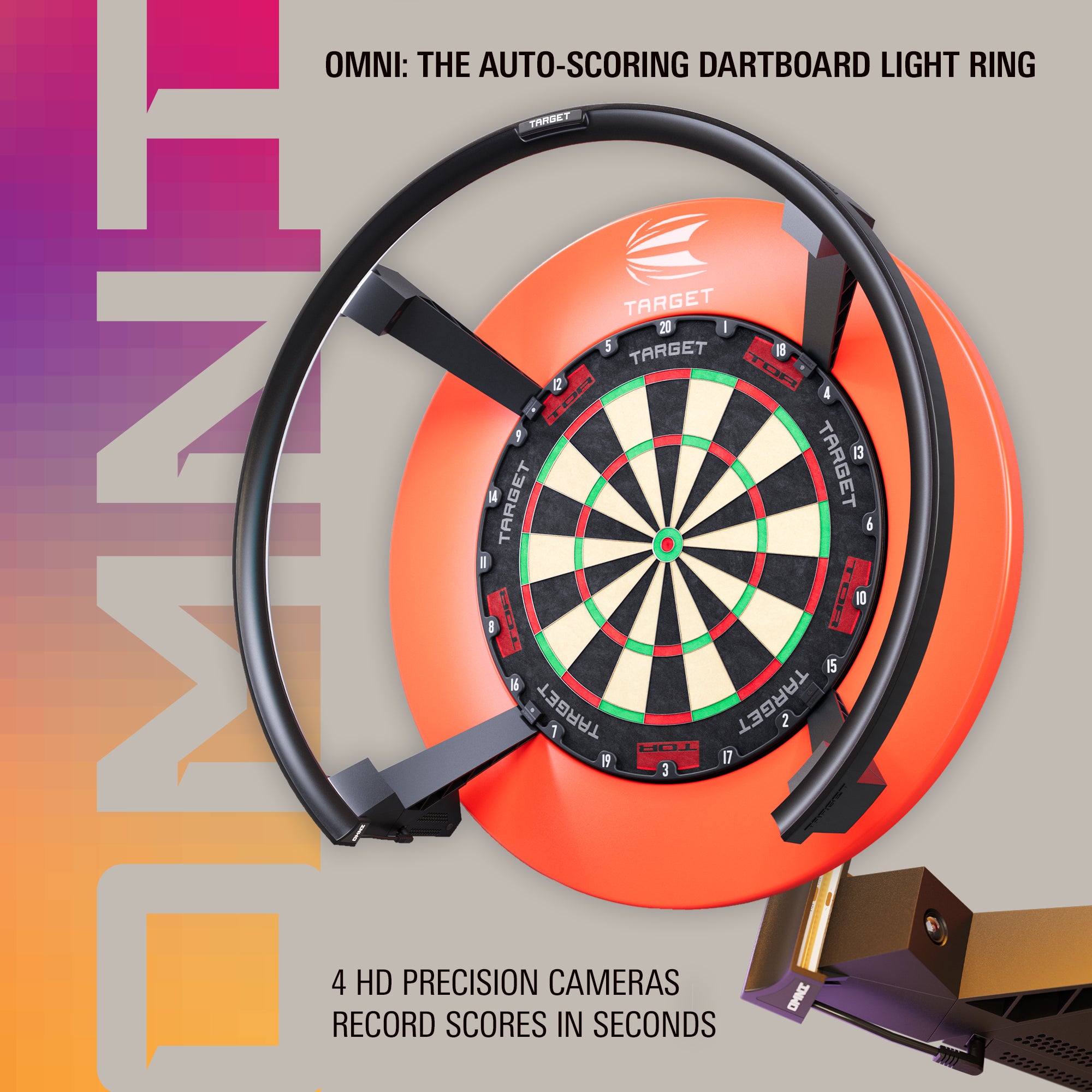 TARGET DARTS - OMNI ULTIMATE HOME BUNDLE AUTO SCORING SYSTEM DARTBOARD
