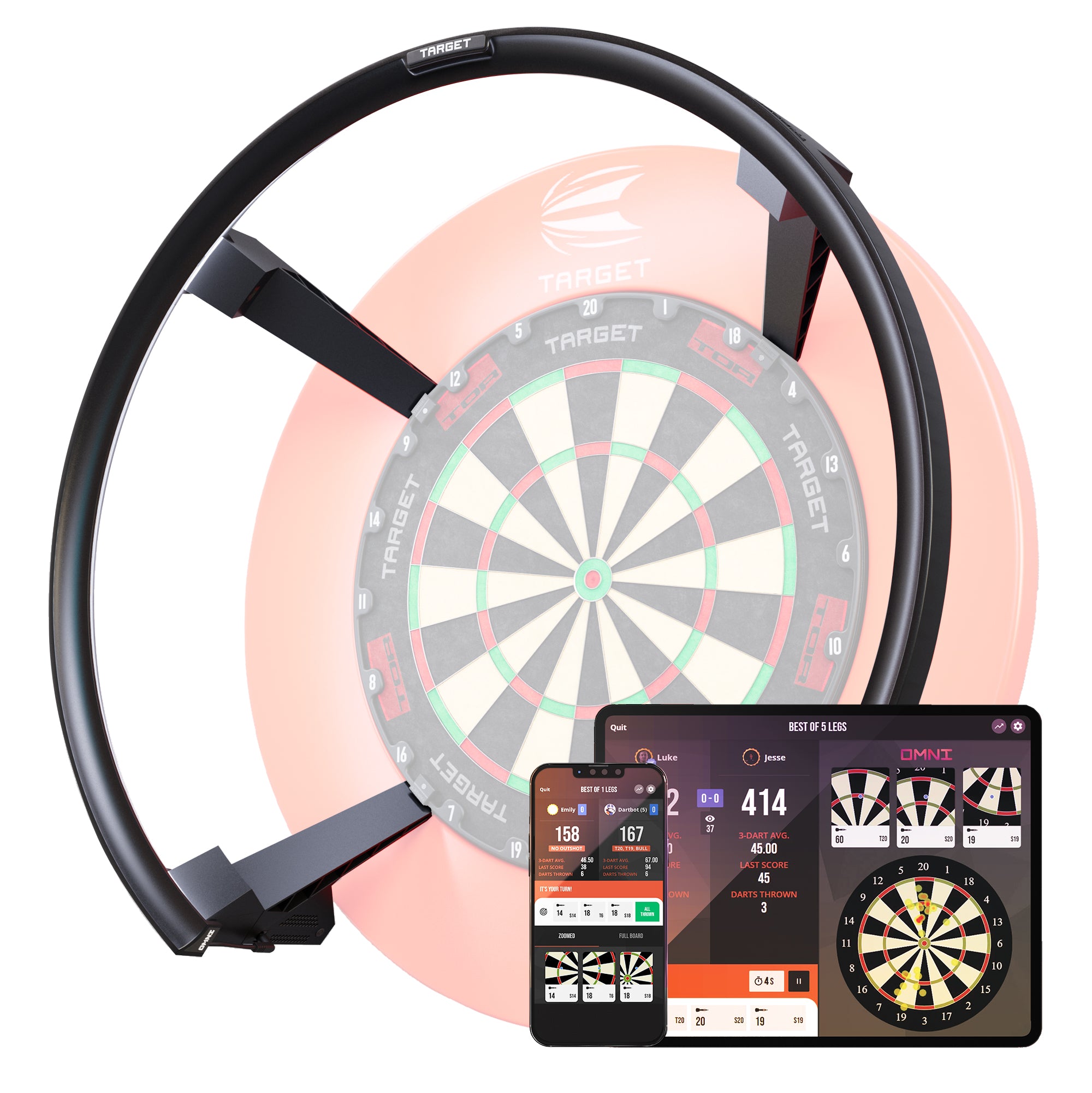 TARGET DARTS - OMNI ULTIMATE HOME BUNDLE AUTO SCORING SYSTEM DARTBOARD