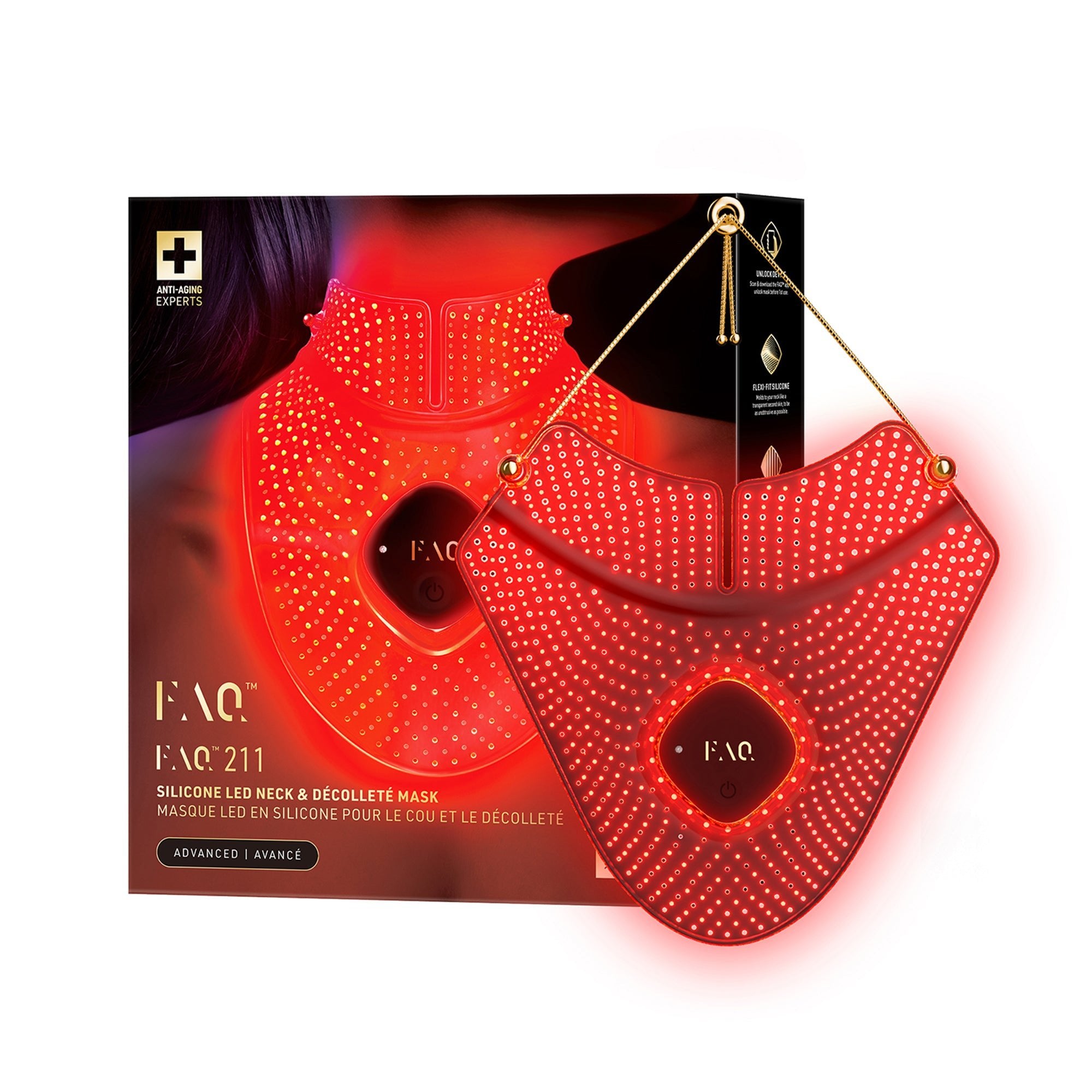 FOREO - FAQ 211 SILICONE LED + NEAR - INFRARED NECK & DECOLLETE MASK