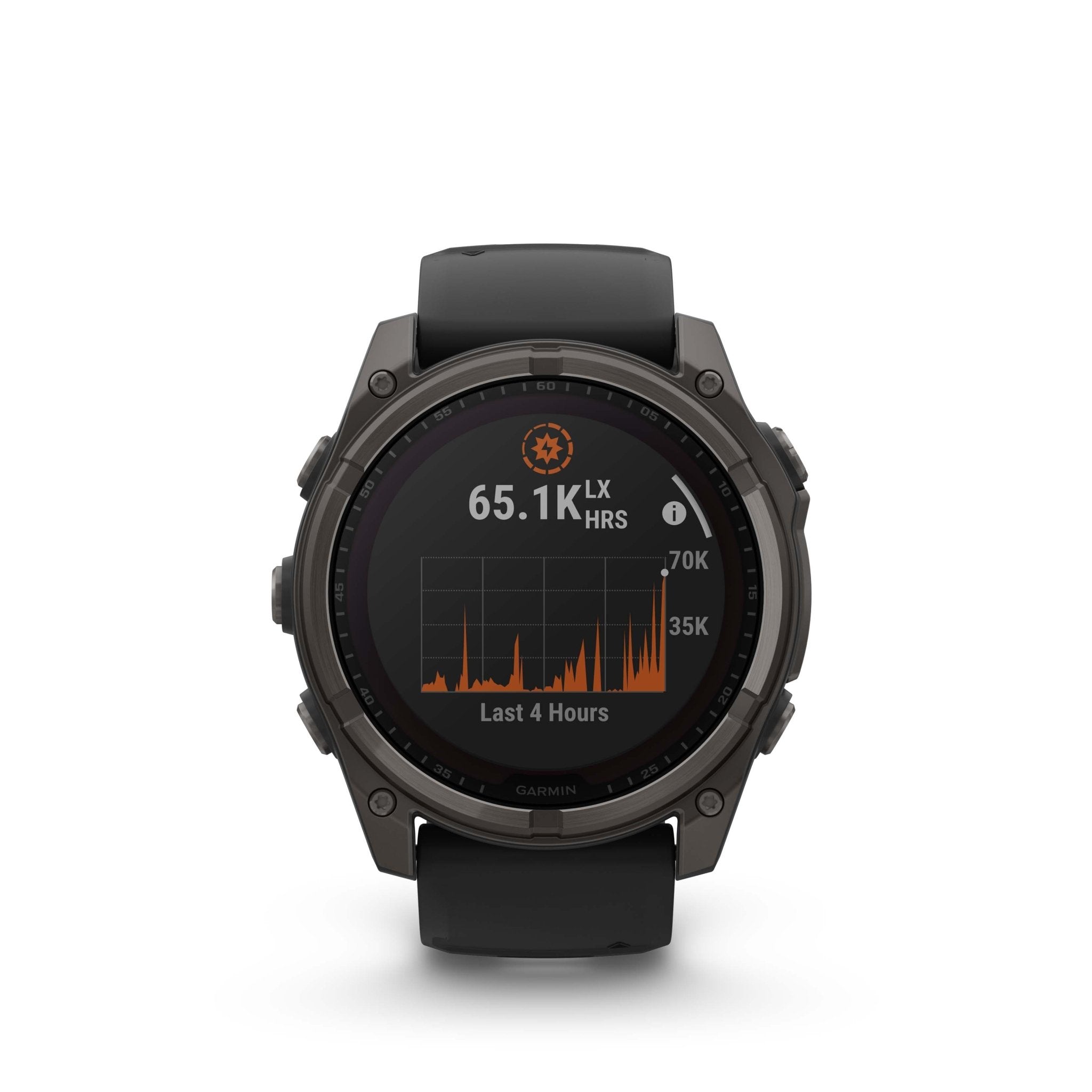 GARMIN - FENIX 8 51 MM, SOLAR SAPPHIRE, CARBON GRAY DLC TITANIUM WITH BLACK/PEBBLE GRAY SILICONE BAND