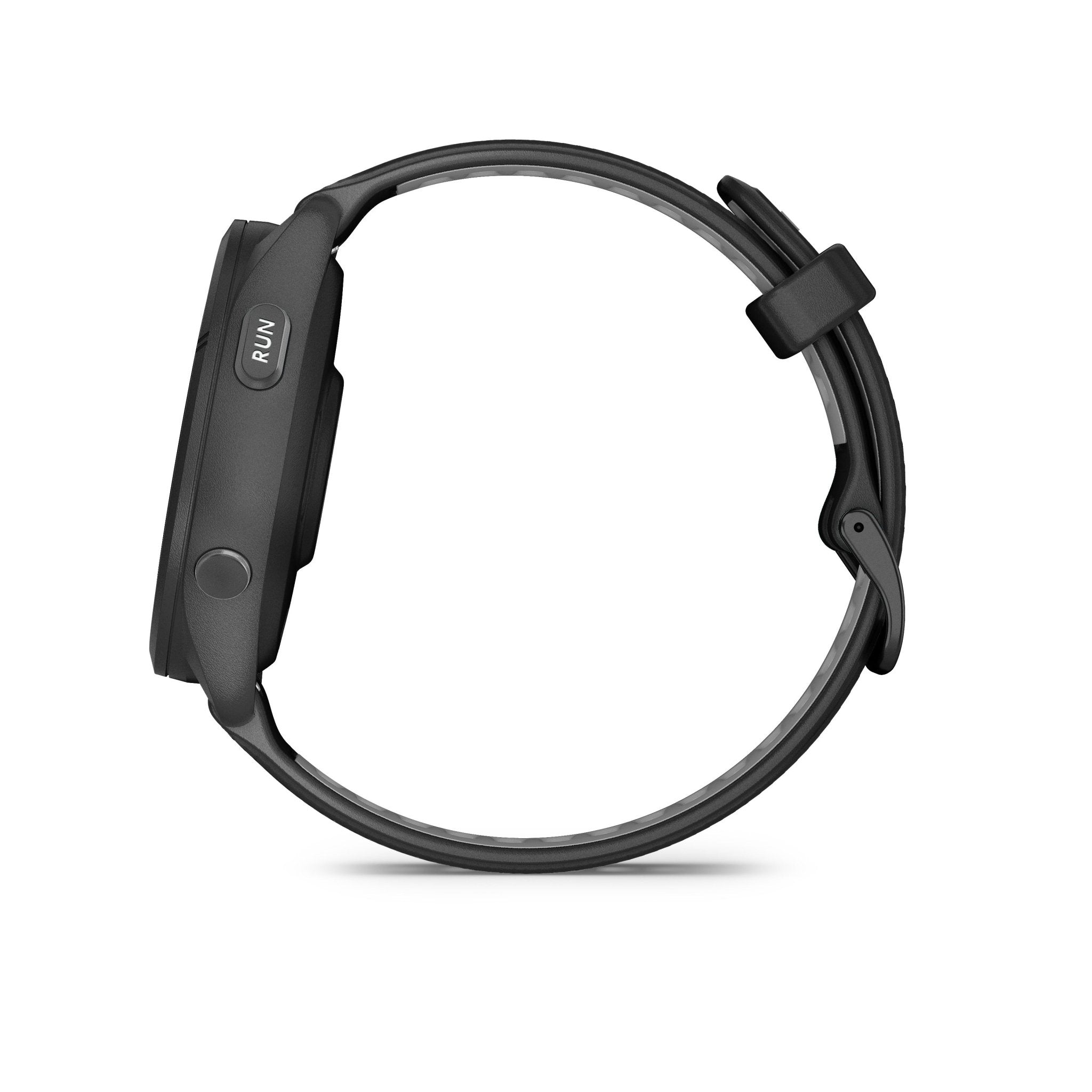 GARMIN - FORERUNNER 265, BLACK BEZEL AND CASE WITH BLACK/POWDER GRAY SILICONE BAND