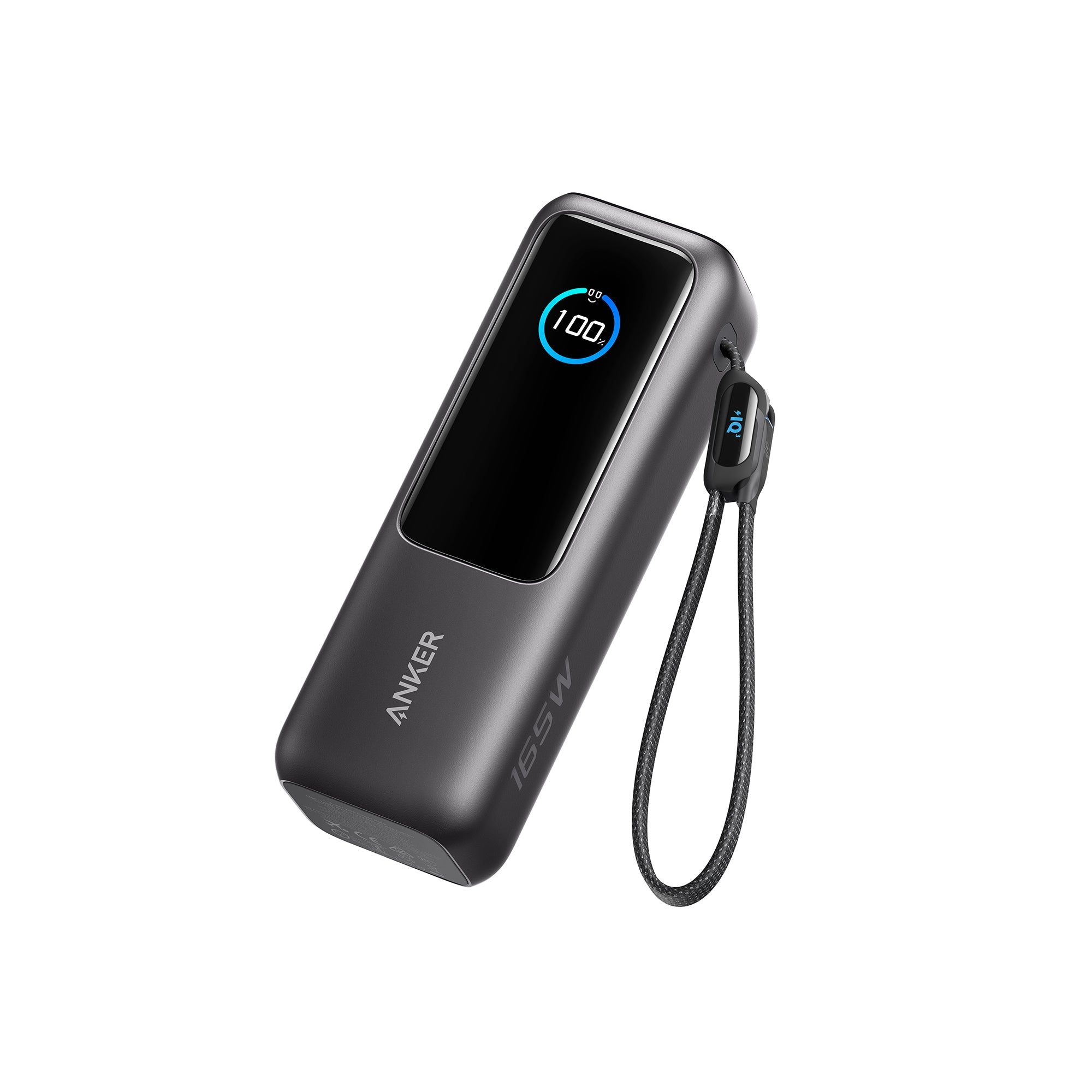 LAPTOP POWER BANK (25K, 165W, BUILT-IN AND RETRACTABLE CABLES)
