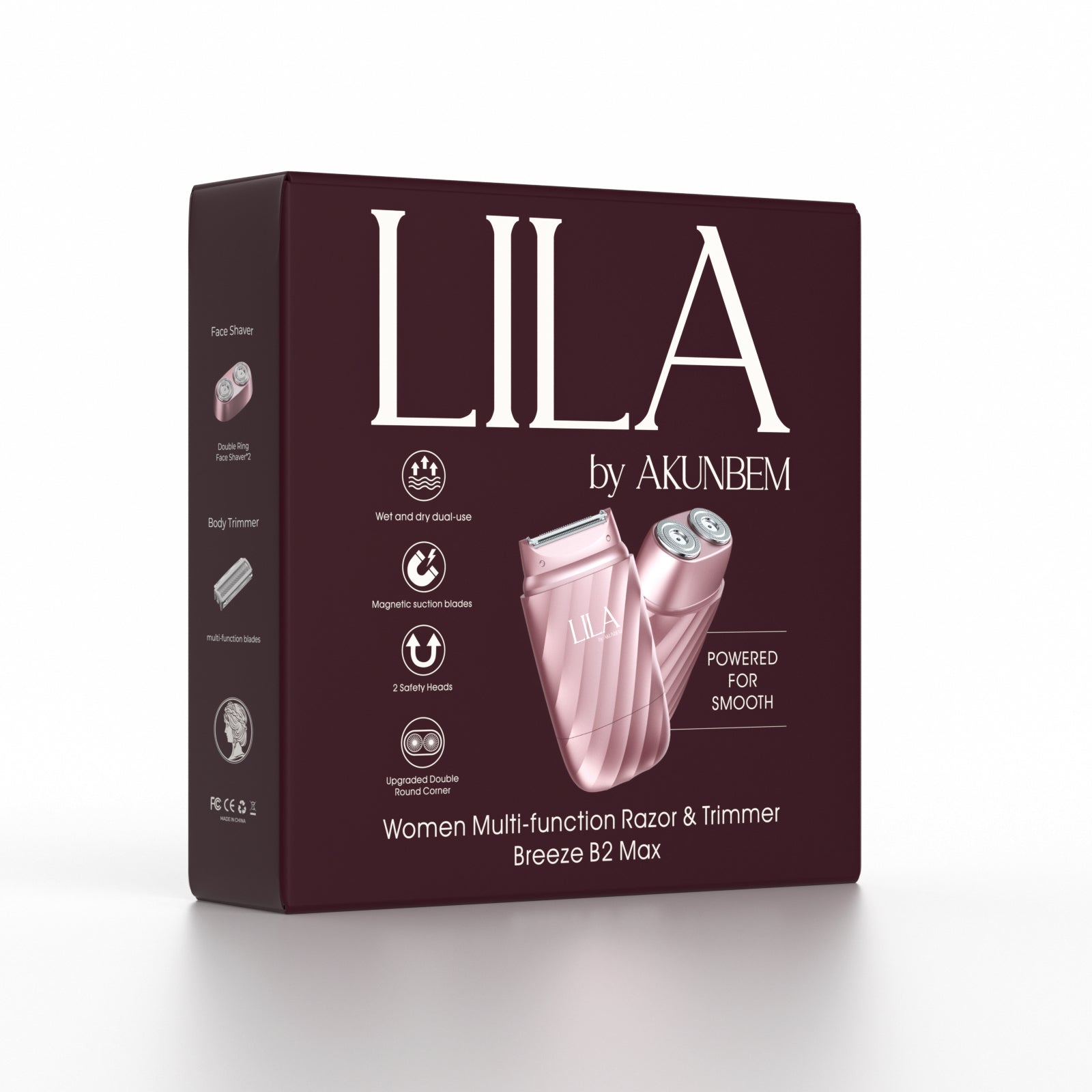 LILA BY AKUNBEM - WOMEN MULTI - FUNCTION RAZOR & TRIMMER BREEZE B2 MAX/ADOPT