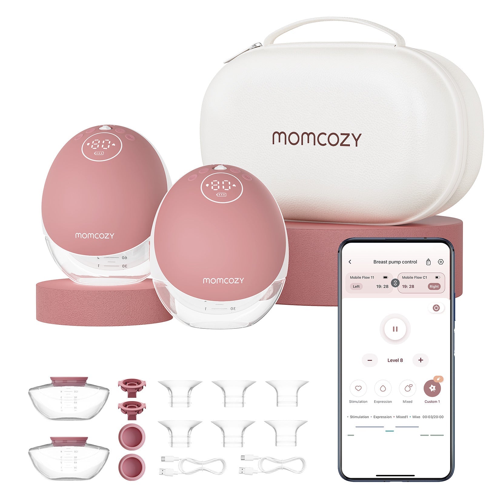 MOMCOZY - 5 - INCH DUAL - MODE SMART BABY MONITOR