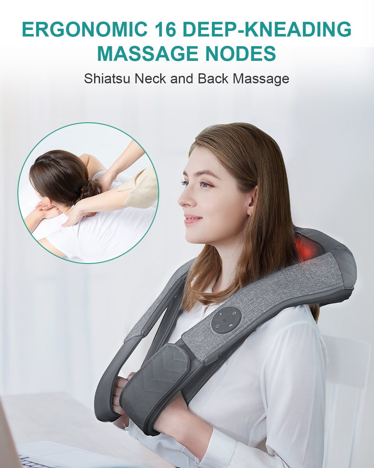 NEKTECK - CORDLESS NECK AND BACK MASSAGER
