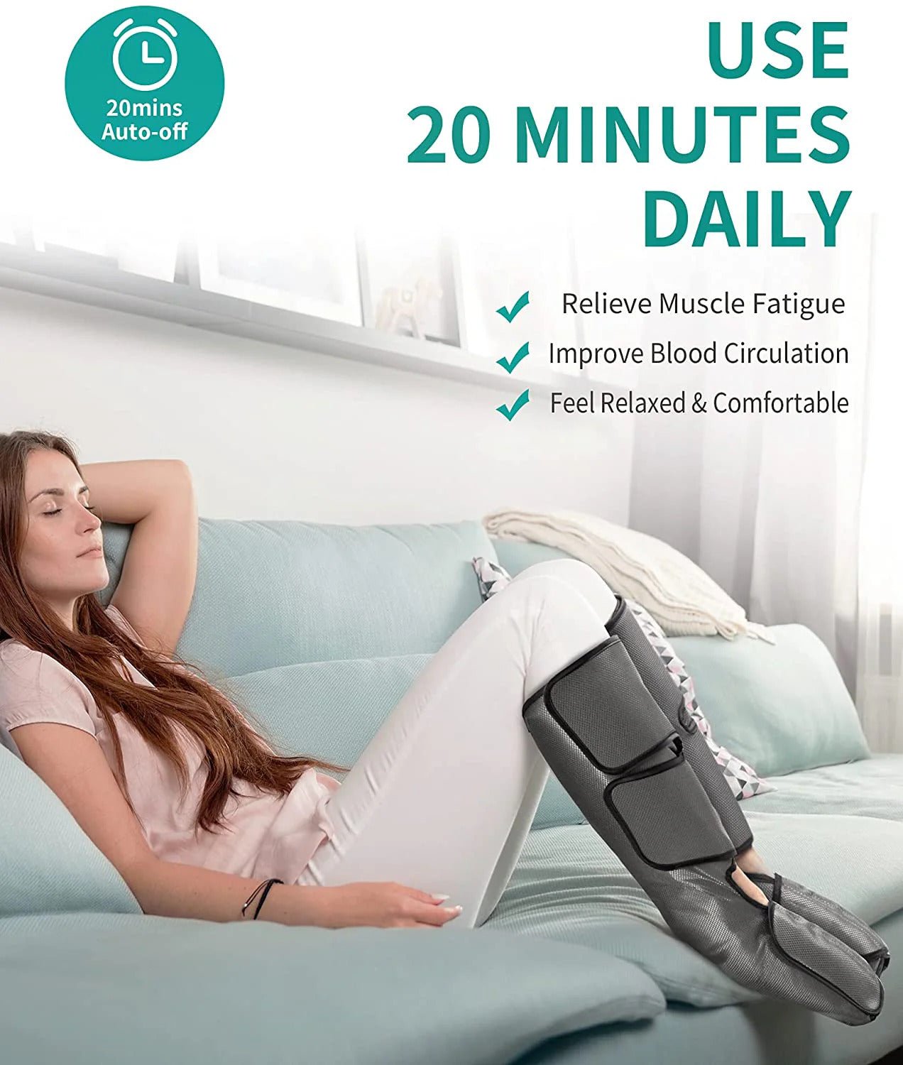 NEKTECK - LEG MASSAGER WITH AIR COMPRESSION