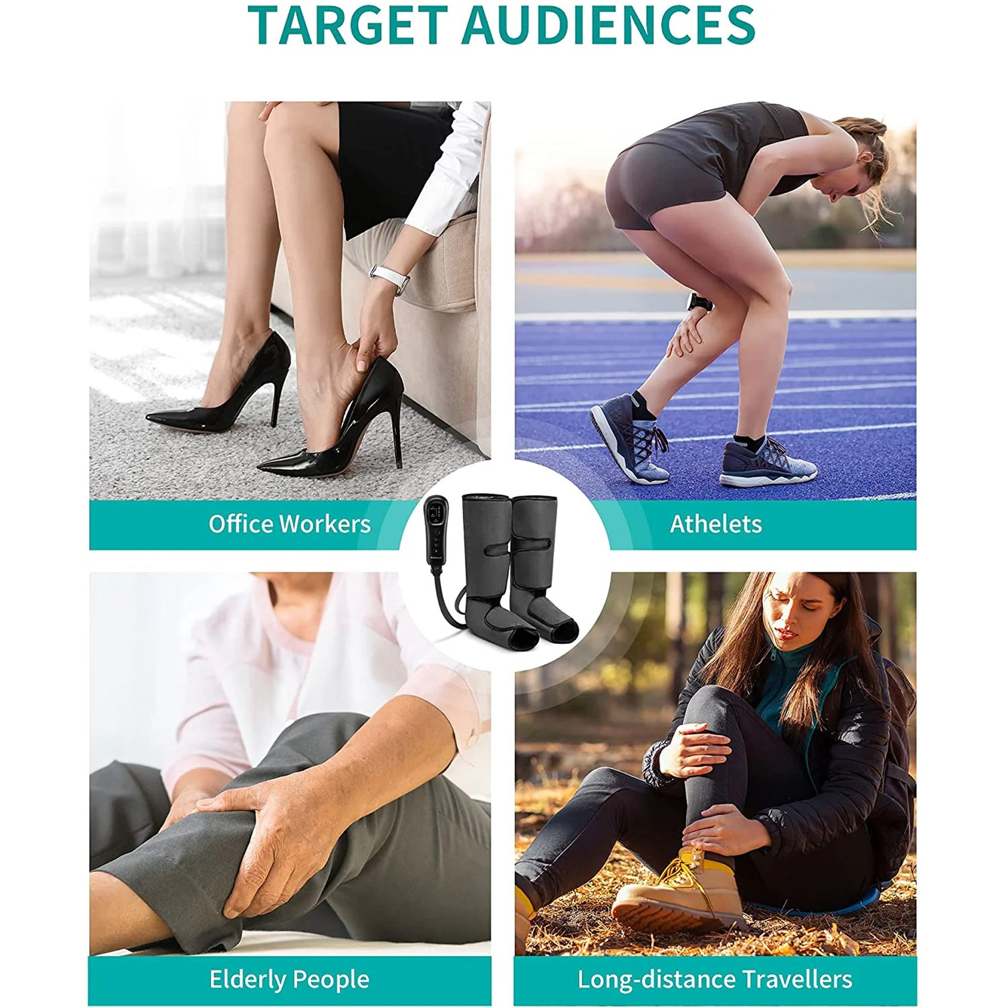 NEKTECK - LEG MASSAGER WITH AIR COMPRESSION