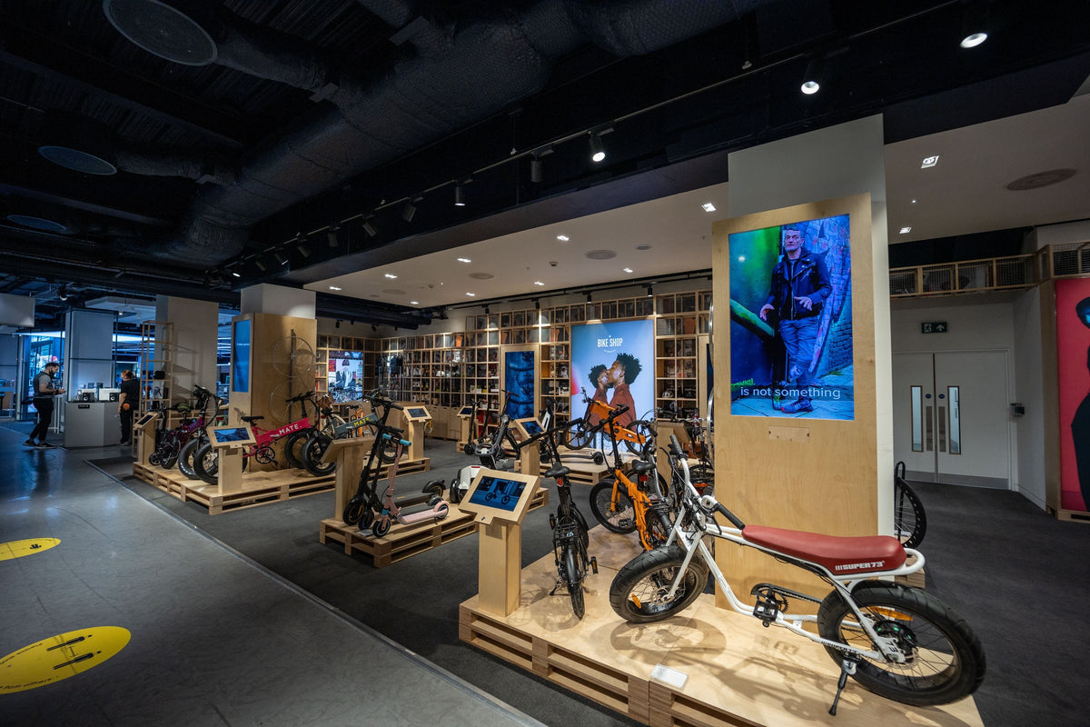 The Bike Shop at Selfridges, London: e-bikes and scooters