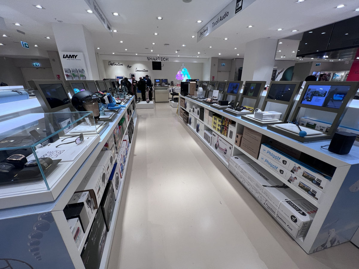 Display counters at Rinascente, Rome