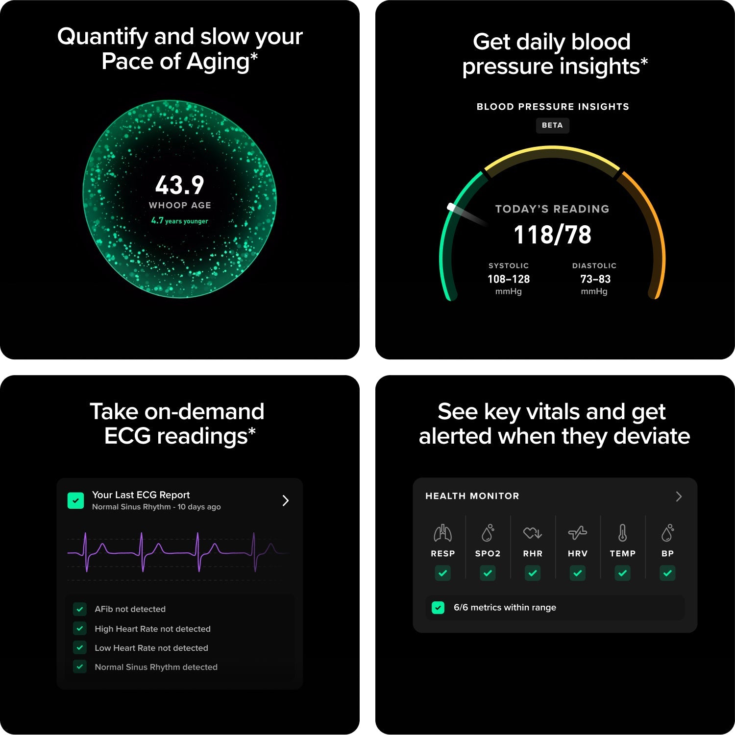 WHOOP - LIFE 12 - MONTH MEMBERSHIP MG DEVICE HEALTH & FITNESS TRACKER - OBSIDIAN/TITANIUM